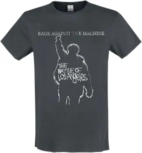 (23A) RAGE AGAINST THE MACHINE - Rage Against The Machine - Battle Of La Amplified Vintage Charcoal X Large T Shirt