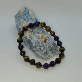 Amethyst and Tiger Eye Bracelet