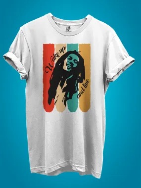 BOB MARLEY TSHIRT - WAKE UP AND LIVE