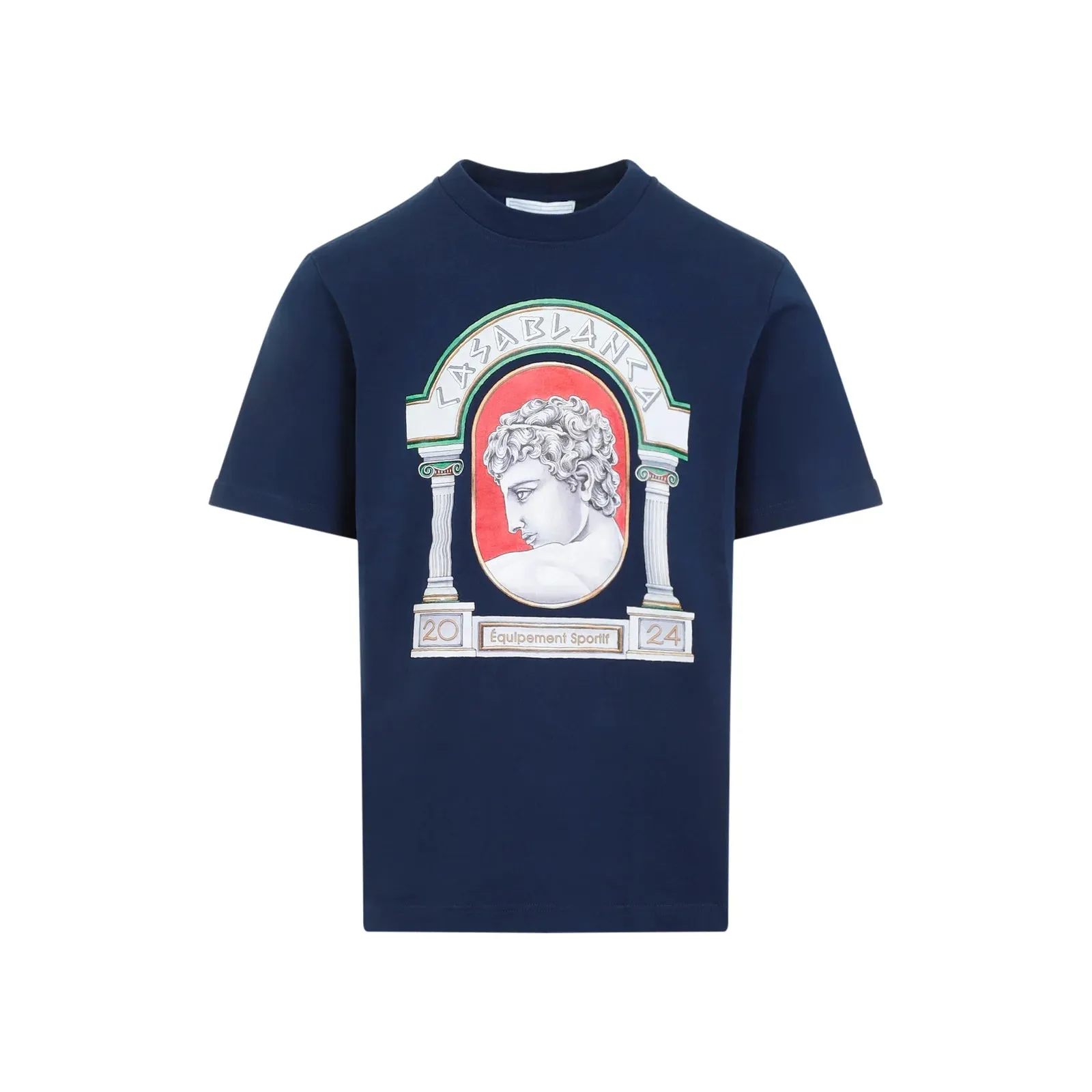 Casablanca La Medaille Printed Tee 'Navy'