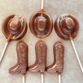 Cowboy | Cowgirl Lollipop 6-piece set by I Want Candy!