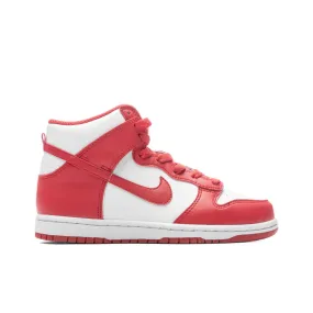 Dunk High (PS) - White/University Red