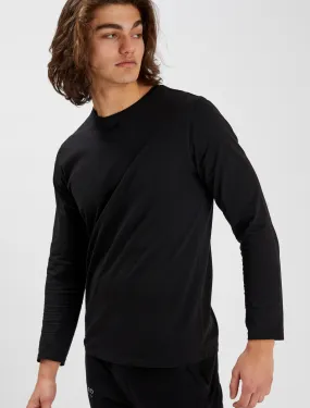 KEL | Long sleeve basic cotton crewneck T-shirt || KEL | T-shirt basique à manches longues et col rond en coton