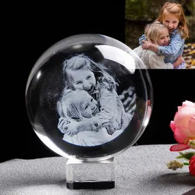 Personalized Glass Ball Photo Frame- Special Birthday Gift For Girlfriend