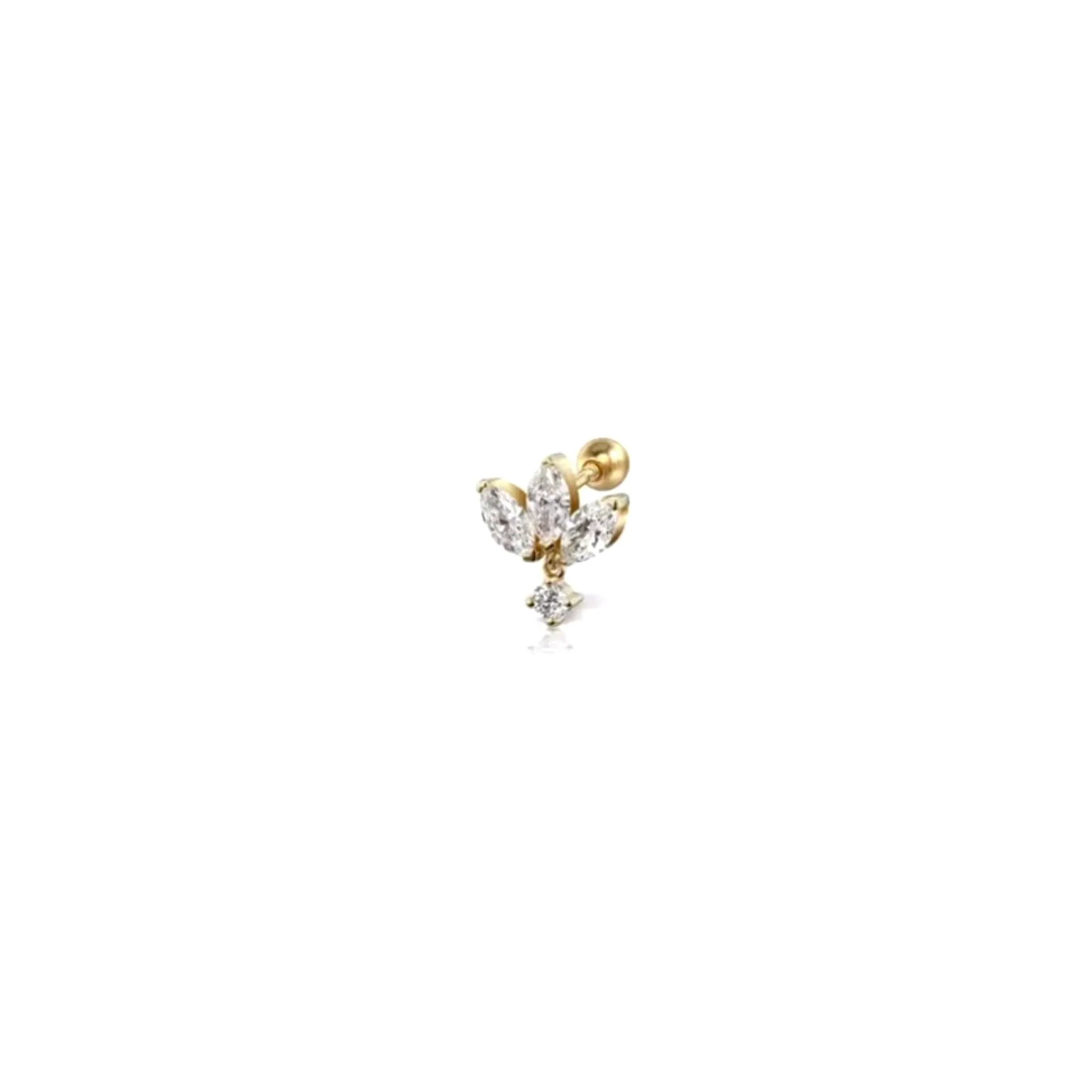 Trinity Marquise Dangling Stud Piercing Earring